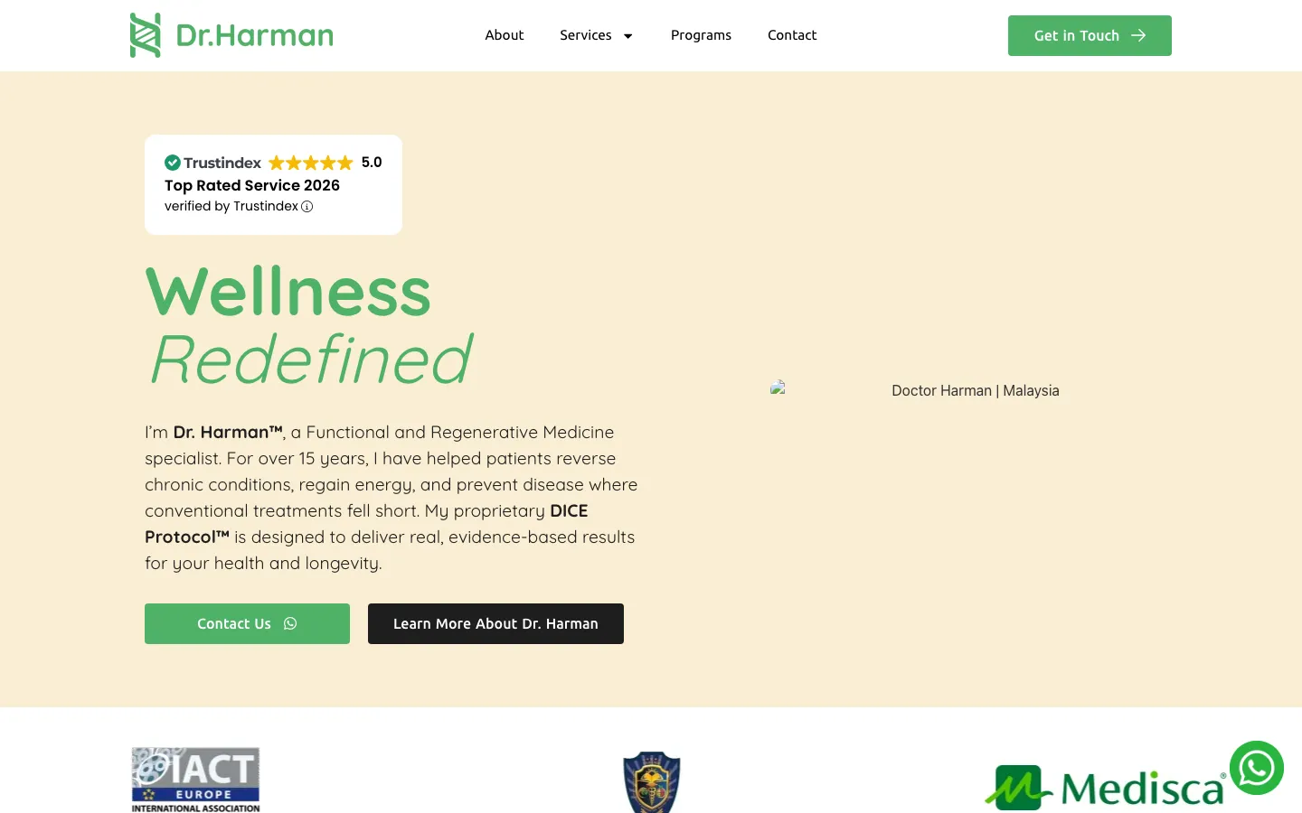 Dr. Harman website, built by HPA