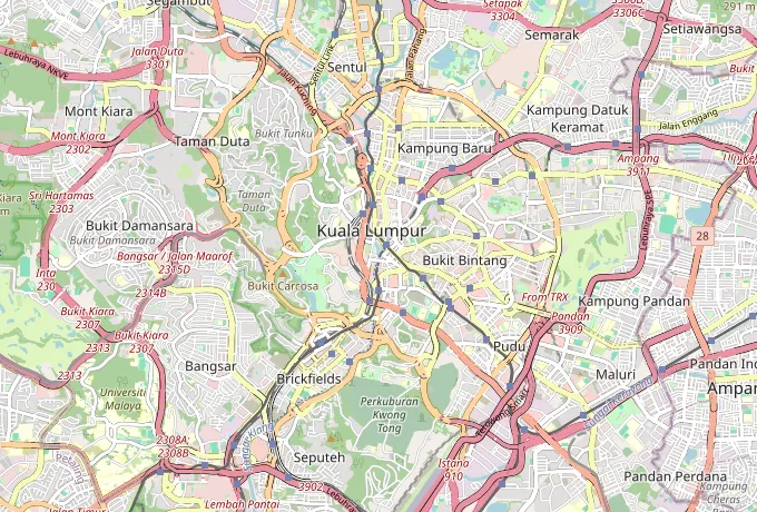 Map of Kuala Lumpur