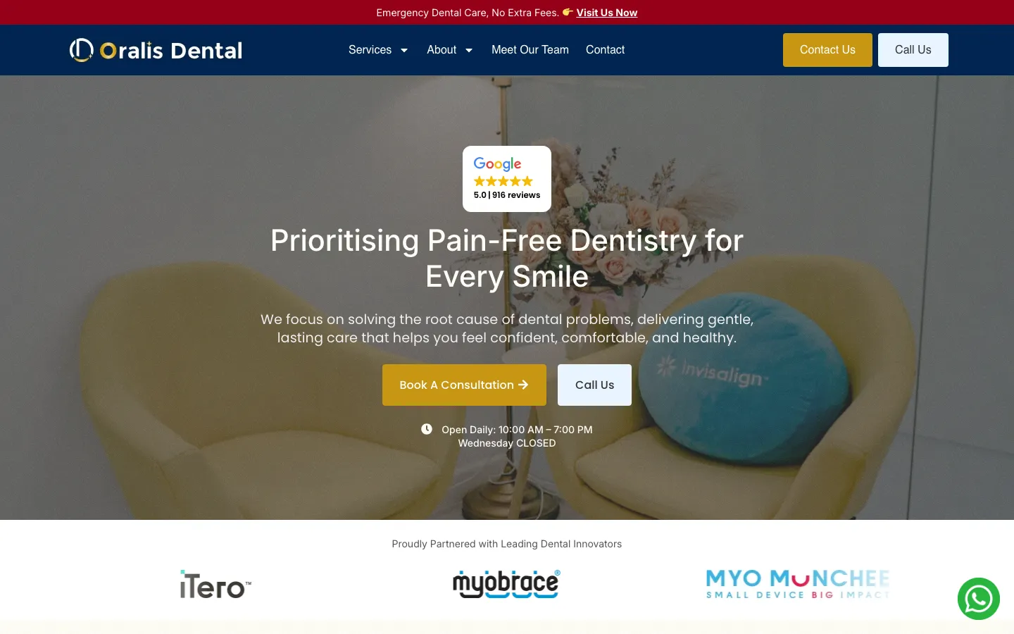 Oralis Dental website, built by HPA
