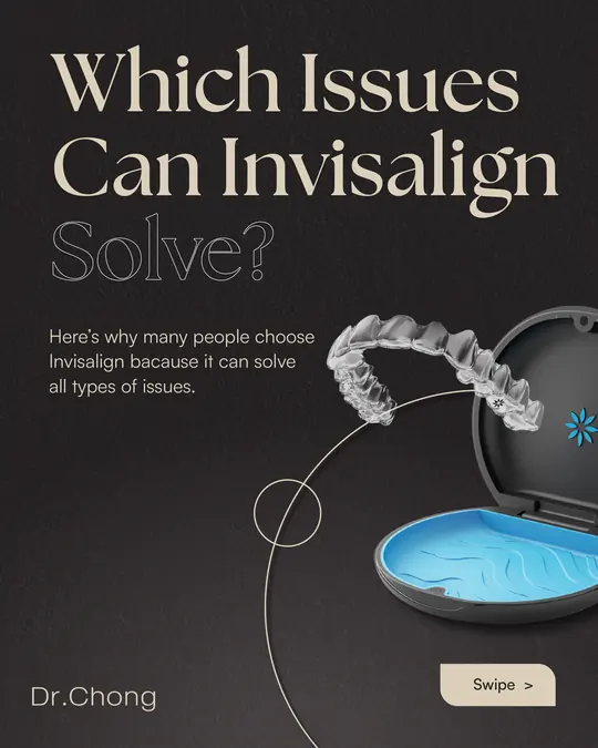 What clear aligners can fix, patient education ad made by HPA for a Malaysian clinic