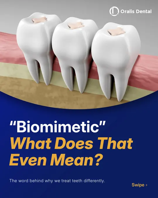 Biomimetic dentistry, explained, patient education ad made by HPA for a Malaysian clinic