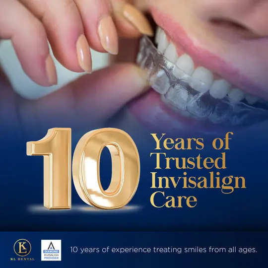 Ten years of aligner care, social proof ad made by HPA for a Malaysian clinic