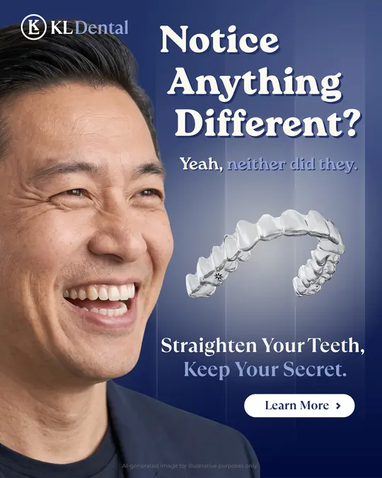 Straighten your teeth, keep your secret, treatment demand ad made by HPA for a Malaysian clinic